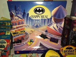Batman Happy Meal Display complete with cars