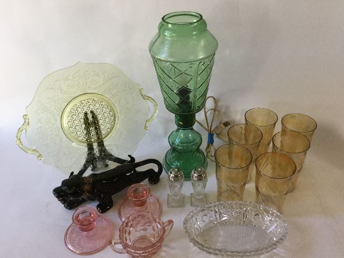 Vintage Glass Collection and MCM Panther	   http://www.ctonlineauctions.com/detail.asp?id=738902