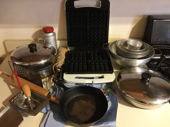  Vintage Kitchen Lot, including Revere Ware Cookware      http://www.ctonlineauctions.com/detail.asp?id=738943