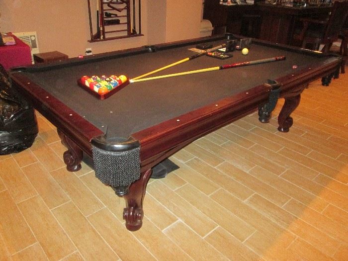 Pool Table and Ping Pong conversion attachment. Also table cover & cue sticks and Rack