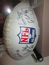 Autographed Football Emerson Boozer and others