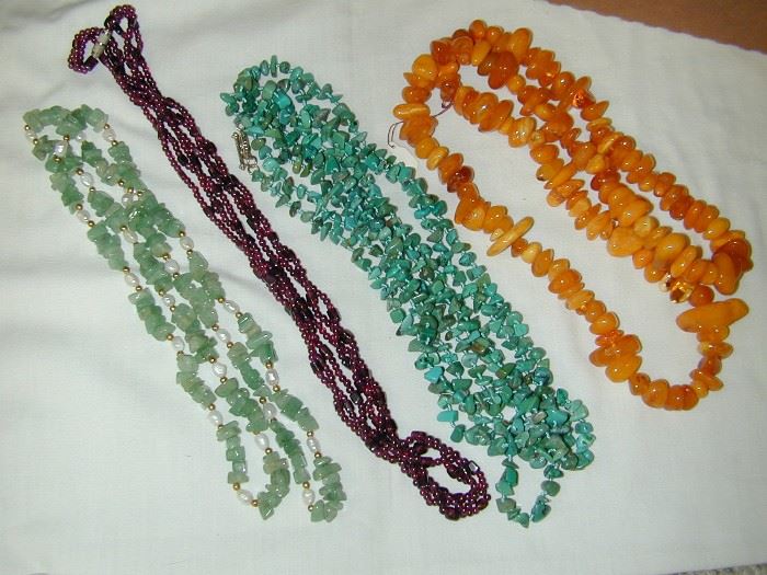 Gemstone beads strands - pearl, garnet, amber, turquoise & More!