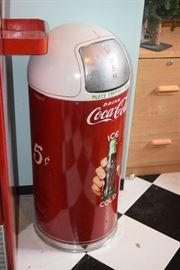 Coca-Cola garbage can