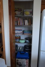 Cook books and kitchen items