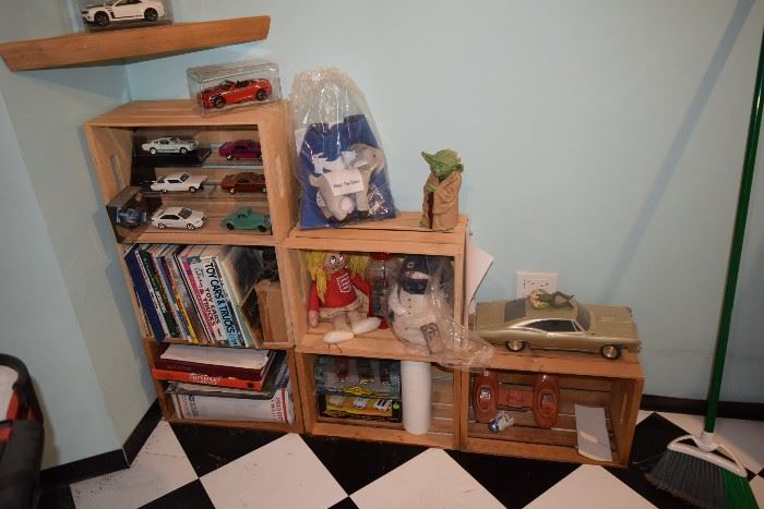 Shelf Unit and collectibles