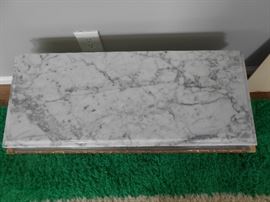 Marble top low entry table
