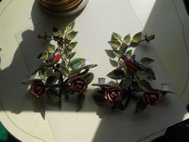 Wall accents with bird accents