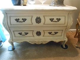Marble top chest of drawers