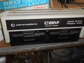 vintage CBM dual drive floppy disk machine