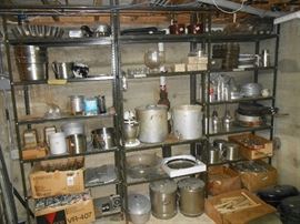 Numerous cooking pots/pans