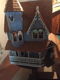 Victorian dollhouse with furniture $150