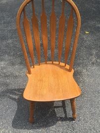set of 4 oak chairs $100