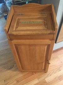 Oak trashcan $50.00 Buy It Now