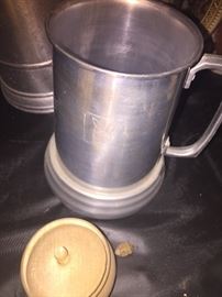 Pewter play boy club mugs