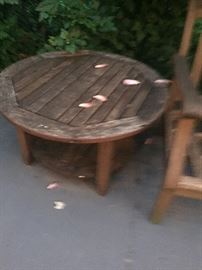 Teak wood table