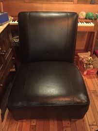 Black leather chairs
