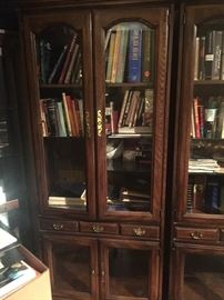 Cherrywood cabinets(6) glass doors wood doors on the bottom $100 each "Buy It Now"