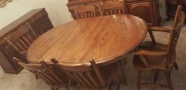 Dining Table, 8 Chairs, 2 Extensions https://ctbids.com/#!/description/share/32158