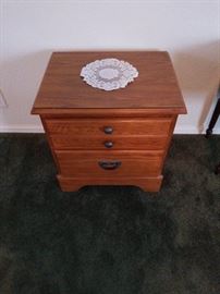 2-Drawer Table with Doily       https://ctbids.com/#!/description/share/32157