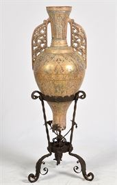 Alhambra Vase on Iron Base