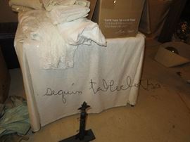 vintage sequined tablecloths, excellent, fit card table size (from Saks)