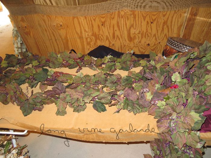 lots of 5'6" vine garlands (great for running down center of tables or hanging)