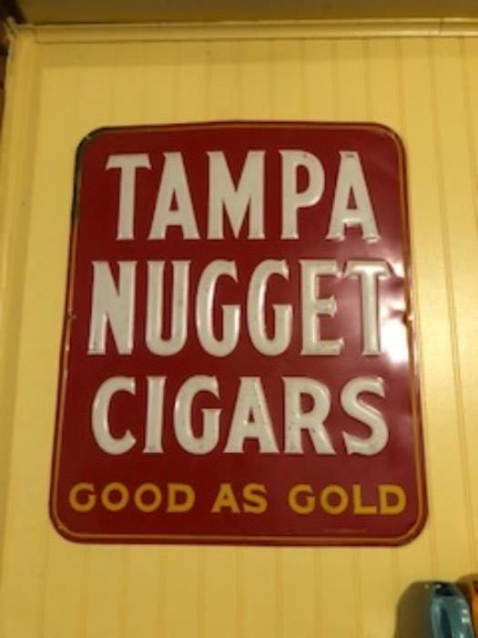 Vintage Tampa Nugget Cigar sign