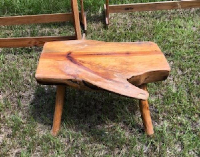 Solid Wood Side Table. Handmade