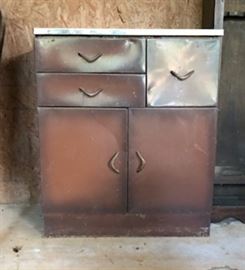 Antique metal cabinet