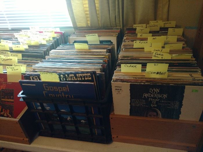 Hundreds of albums from country to classical. 1960s to the1990s