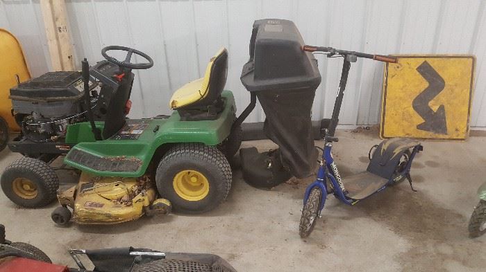 John deere  and mongoose scooter