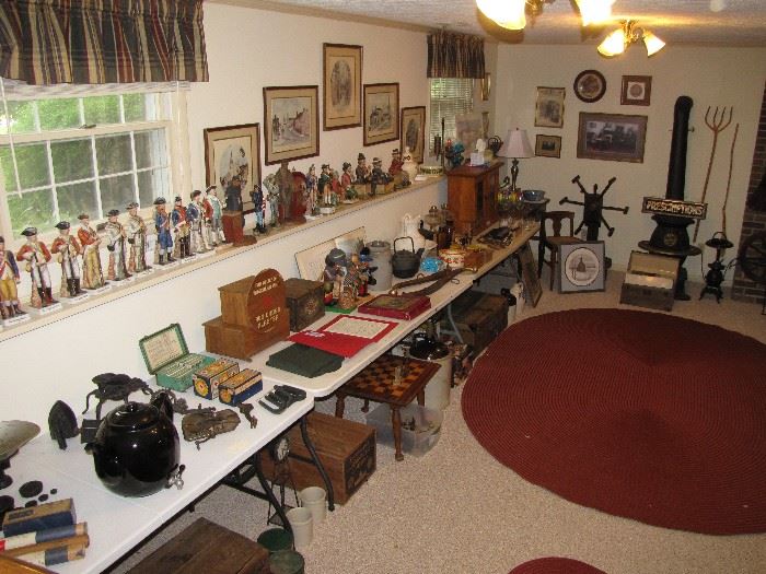 Room full of antiques & collectibles, rugs and more!