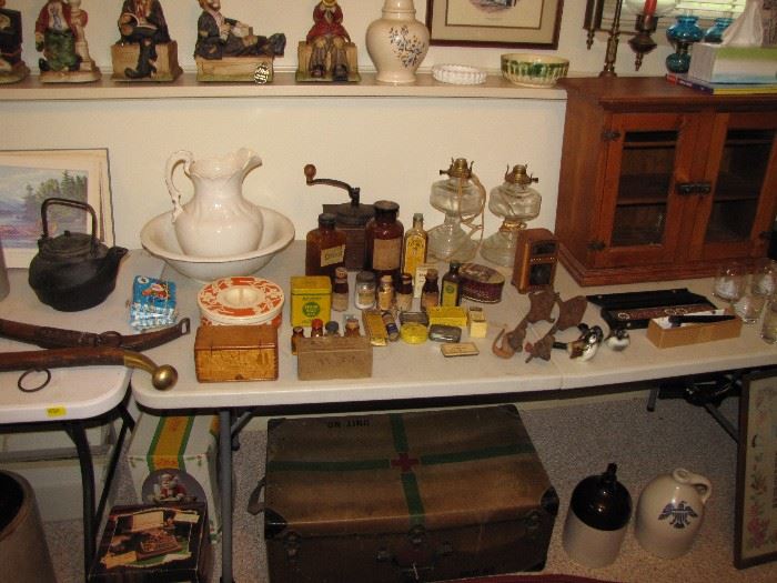 Red cross medical case, medicine cabinet - apothecary and more.