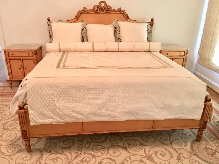 Julia Gray King bed and side tables.