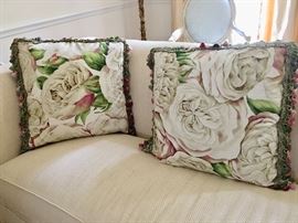 Cowtan & Tout custom fabric pillows.