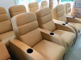 Leather stadium seating for 15