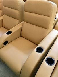 Leather stadium seating for 15