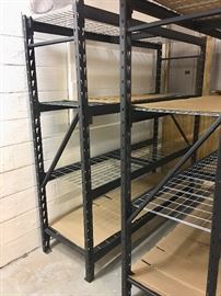 Heavy Duty Shelving with wire shelves.