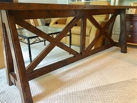 Solid wood, extra long console table, 10'3" long by 20" deep