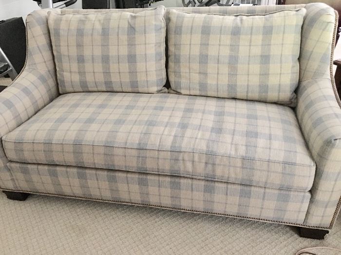 Hickory Chair sofa with with nail heads.