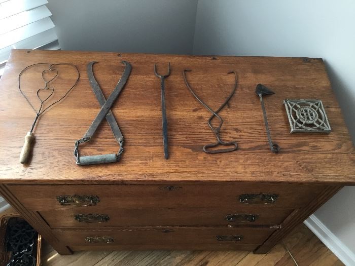 Antique iron implements (some primitive)