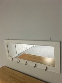 Wall Mirror with Bottom Hooks