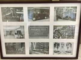 Original Marshall Fields pictures in frames..