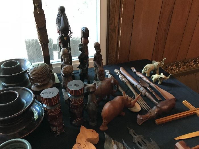 African wood carvings