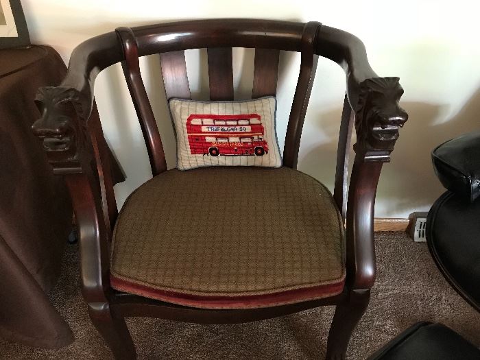 Vintage chair with carvings