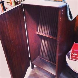 old 78 record cabinet