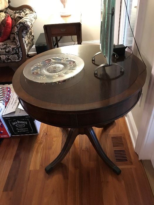 Antique Drum Table $ 170.00