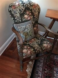Antique upholstered Chair $ 80.00