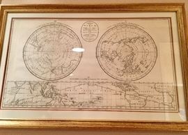 Framed Antique Map
