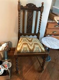 #12	Odd Barley Twist dining Chair  (2)  $30 each	 $60.00 
